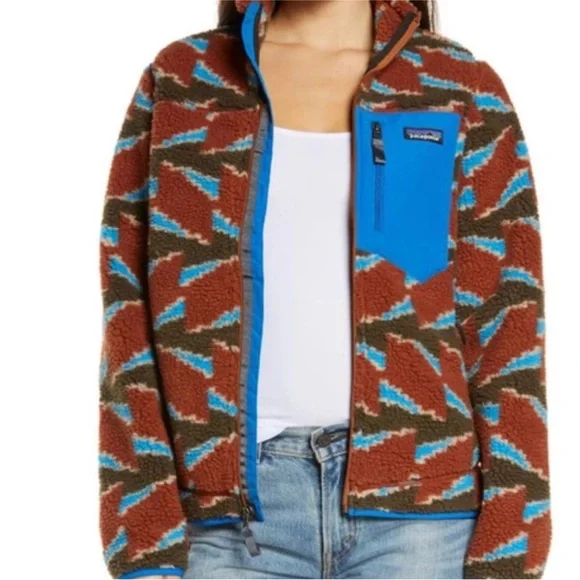 Patagonia Classic Retro-x Fleece Jacket In Take Root Burnished Red• size Small - Picture 5 of 10